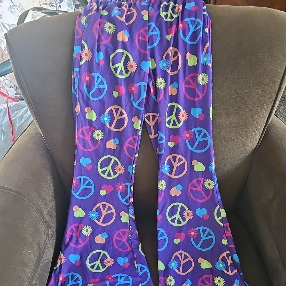 Colorful Peace Sign Kids Bell Bottoms